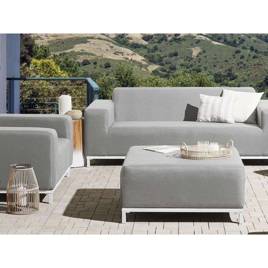 Beliani Ottoman en Tissu Industriel ROVIGO  