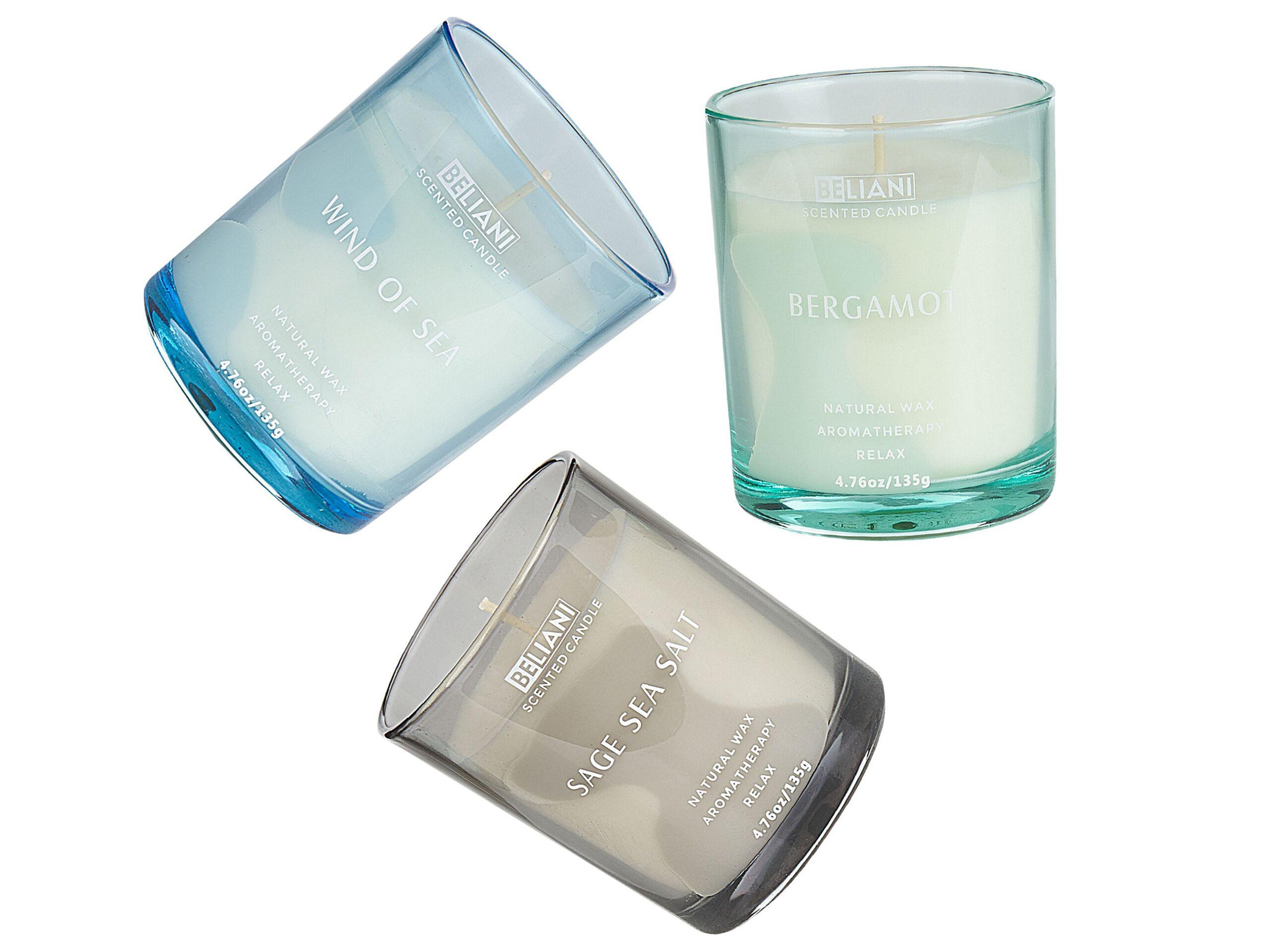 Beliani Set di 3 Candele Profumate en Cera di Soia SHEER JOY  