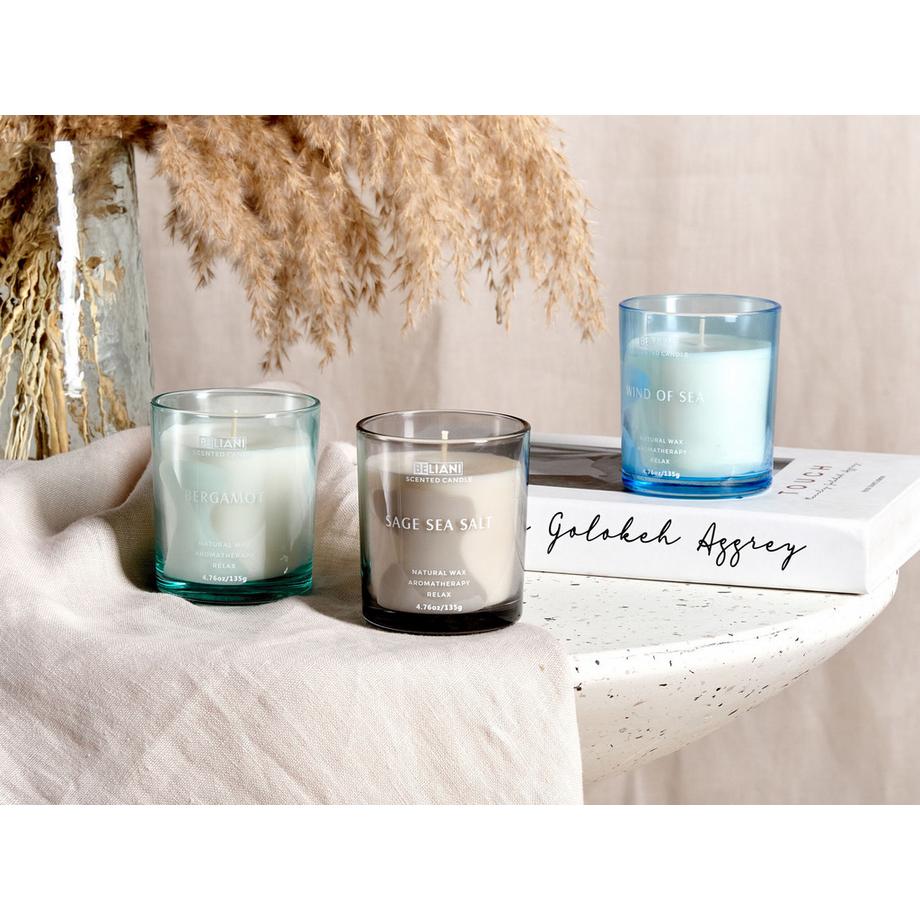 Beliani Duftkerzen 3er Set aus Sojawachs SHEER JOY  