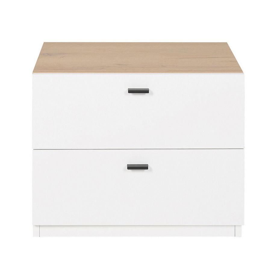 Beliani Comodino 2 cassetti en Fibra a media densità (MDF) Classico EDISON  