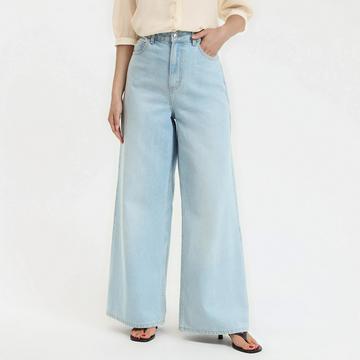 Extraweite High-Waist-Jeans