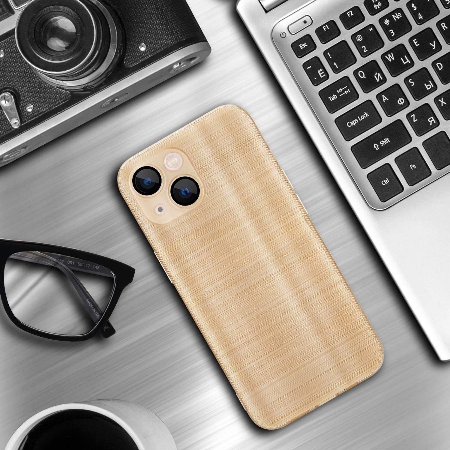 Cadorabo  Housse compatible avec Apple iPhone 13 MINI - Coque de protection en silicone TPU flexible au design brossé 