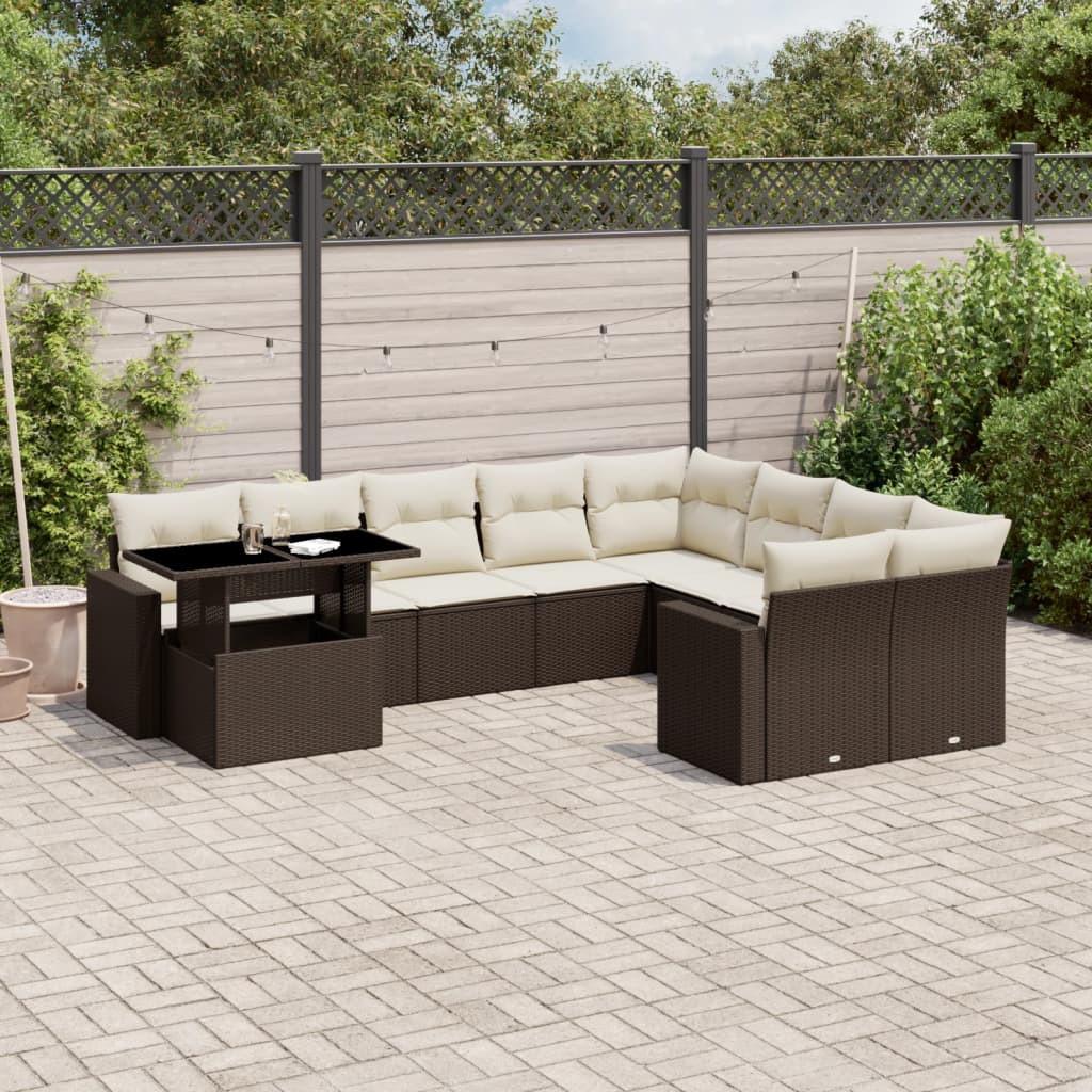 VidaXL set divano da giardino Polirattan  