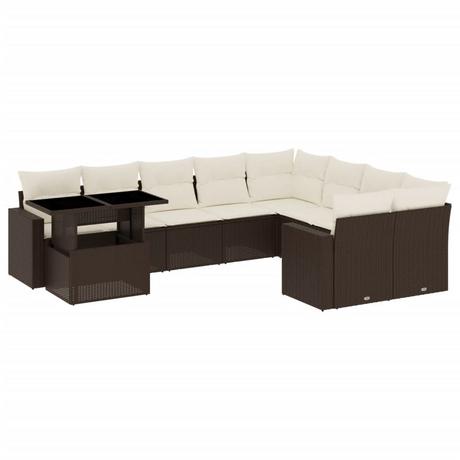 VidaXL set divano da giardino Polirattan  