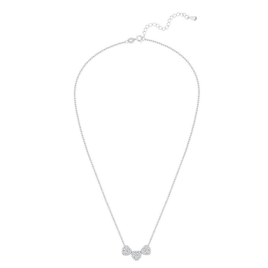 Lulu & Jane  Collier Cœur Laiton Zircon 