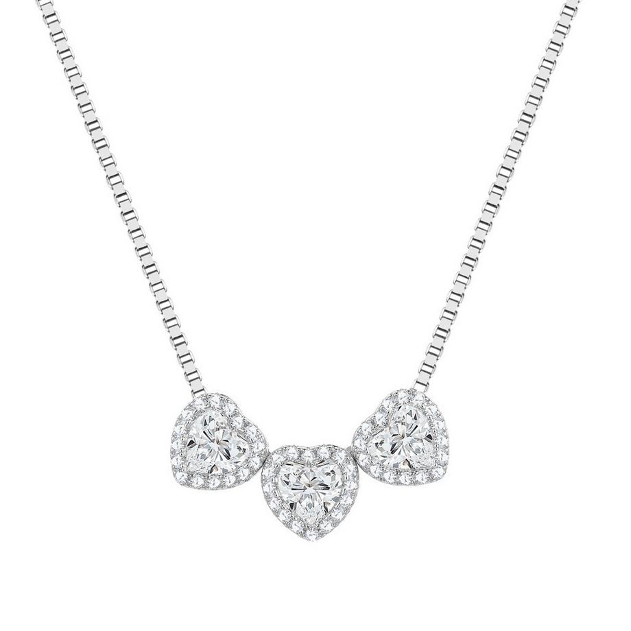 Collier Cœur Laiton Zircon