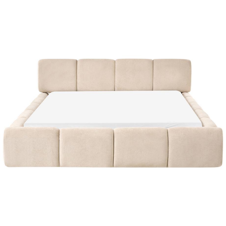 Beliani Lit avec sommier en Tissu  ORVILLE  