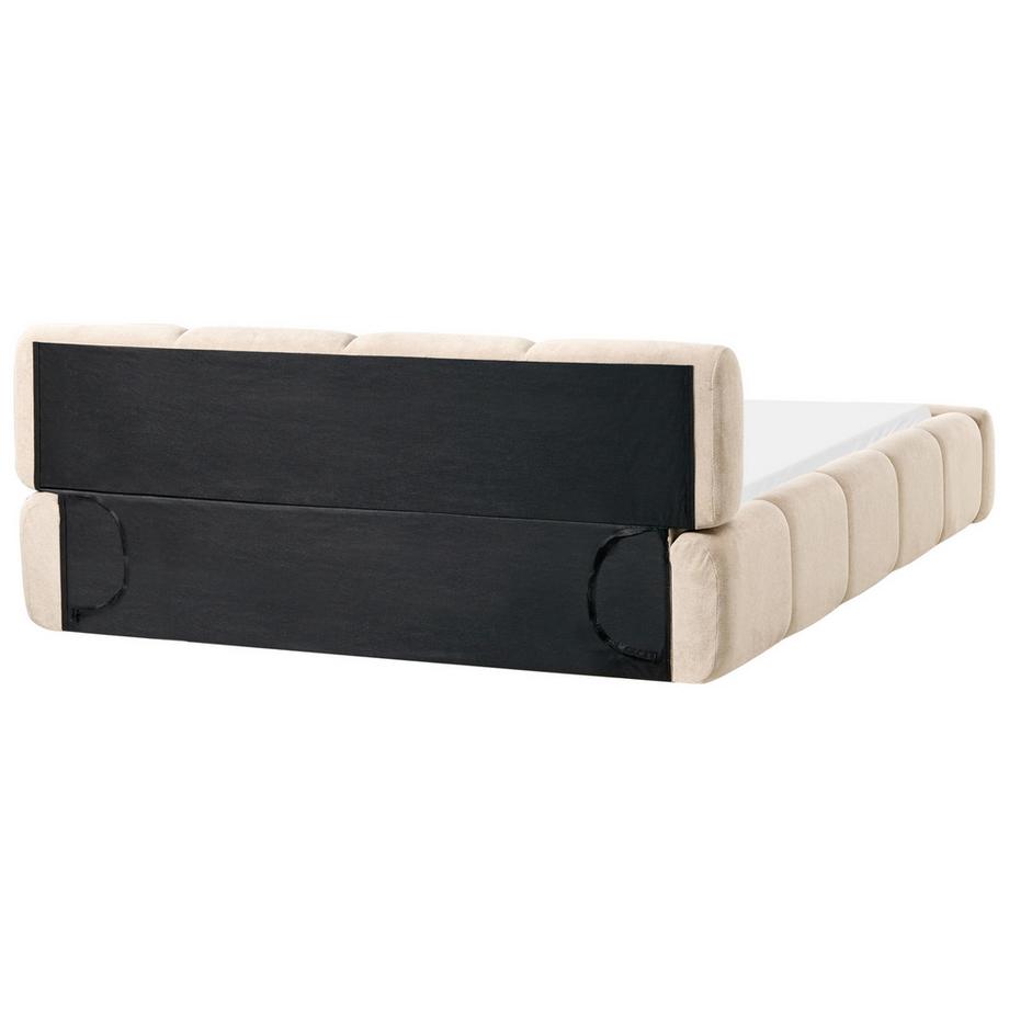Beliani Lit avec sommier en Tissu  ORVILLE  