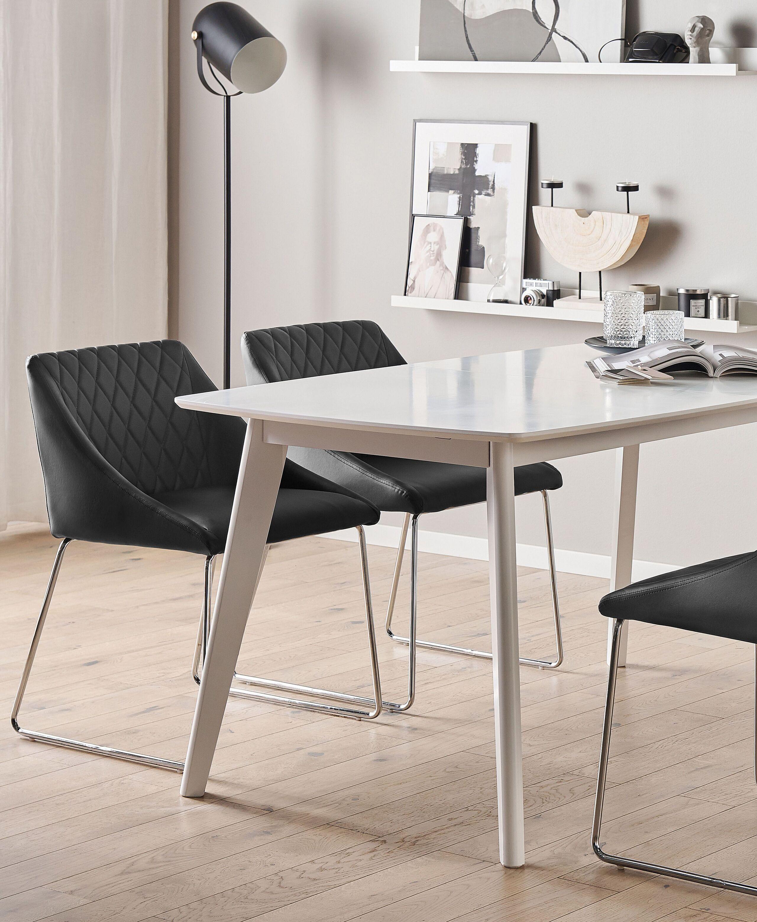 Beliani Lot de 2 chaises en Cuir PU Glamour ARCATA  