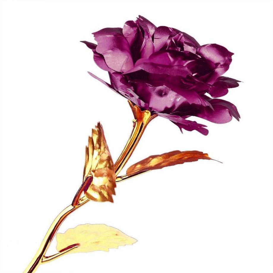 eStore Rose Éternelle - Violette avec Tige Dorée  