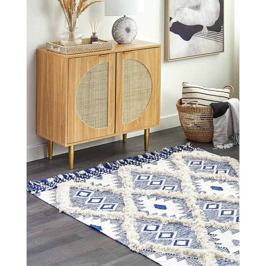 Beliani Teppich aus Baumwolle  MANAVGAT  