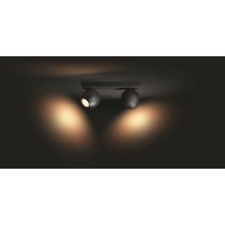 Philips Lighting Philips Hue White Amb. spot Buckram 2 2x350 lm avec interrupteur à intensité variable  