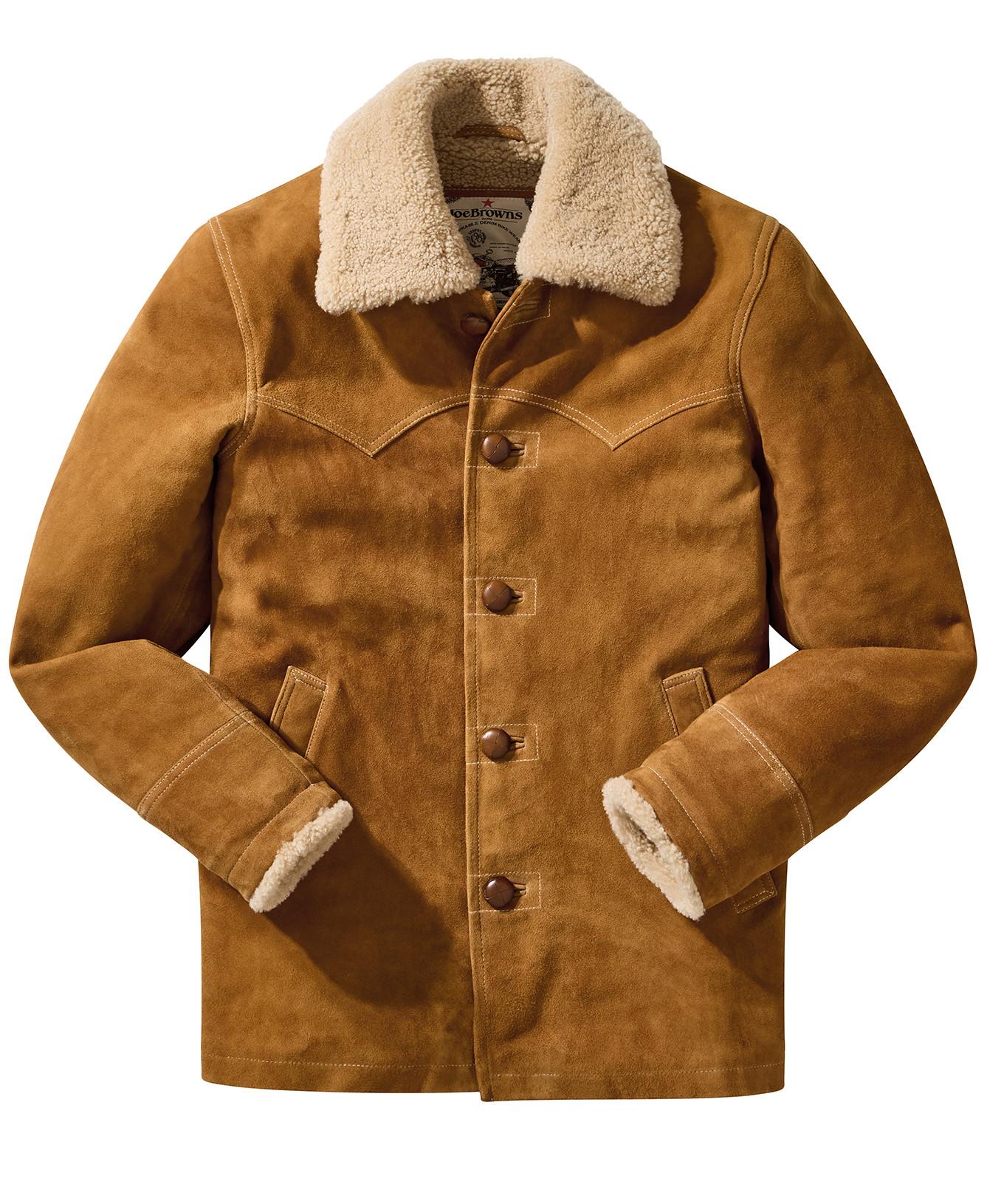 Joe Browns Cappotto in camoscio con fodera in agnello  