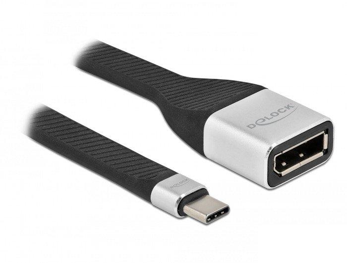 DeLock  FPC Flachbandkabel USB Type-C zu DisplayPort (DP Alt Mode) 4K 60 Hz 14 cm (0.14 m) 