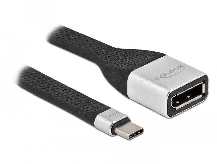 DeLock  DeLOCK FPC Flachbandkabel USB Type-C zu DisplayPort (DP Alt Mode) 4K 60 Hz 14 cm 