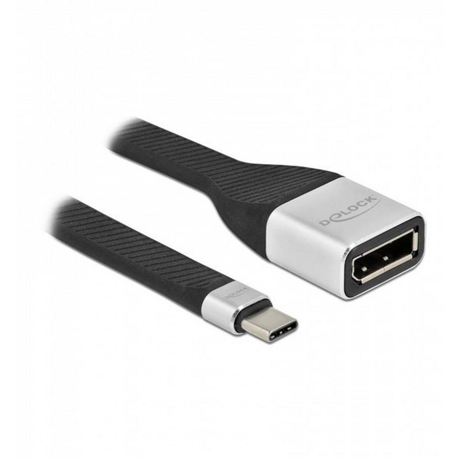 DeLock  FPC Flachbandkabel USB Type-C zu DisplayPort (DP Alt Mode) 4K 60 Hz 14 cm (0.14 m) 