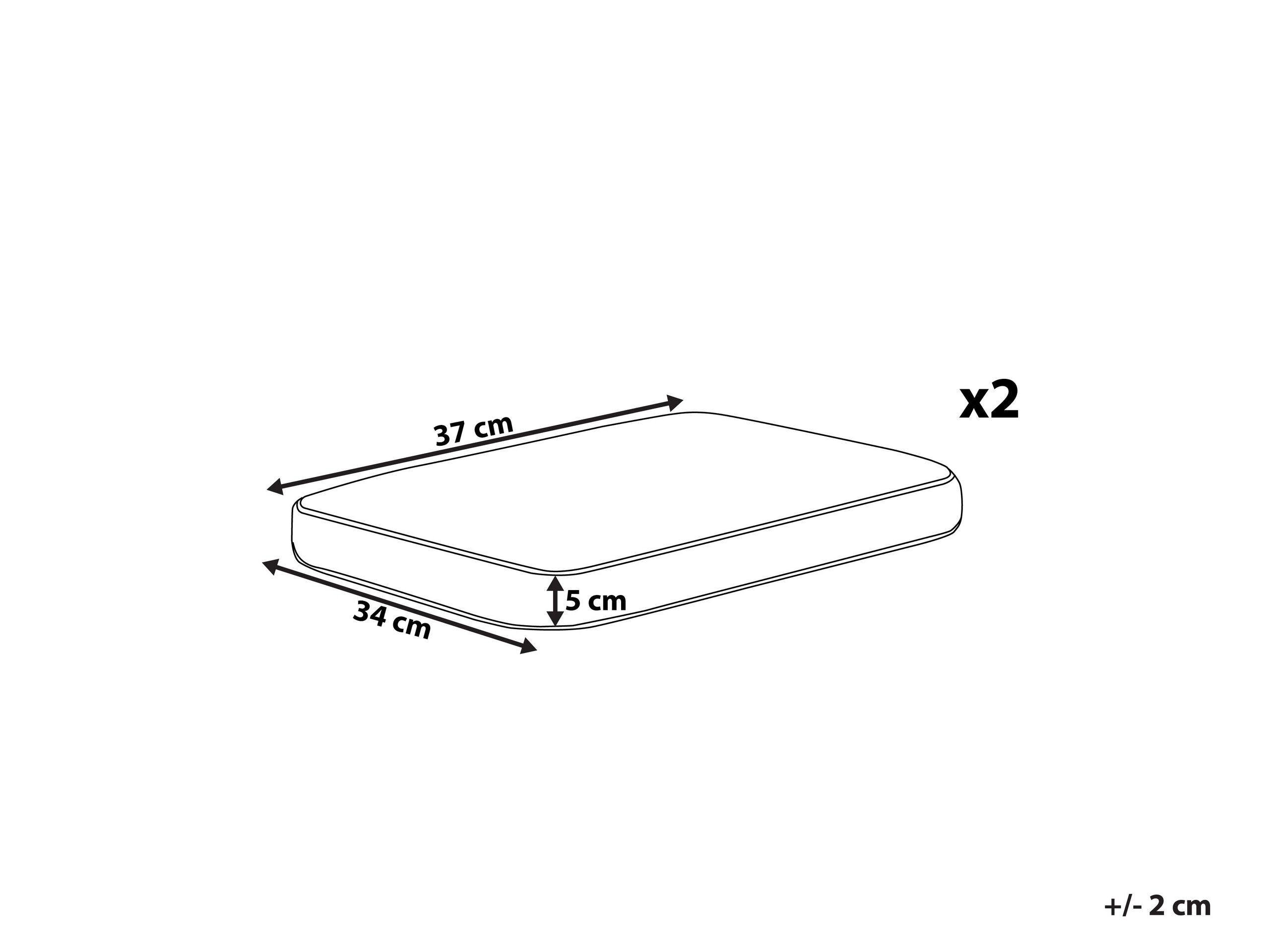 Beliani Lot de 2 coussins pour chaises de jardin en Polyester Boho TERNI  