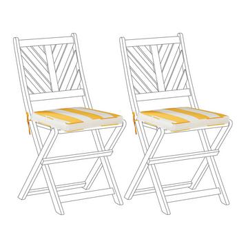 Lot de 2 coussins pour chaises de jardin en Polyester Boho TERNI