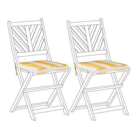 Beliani Lot de 2 coussins pour chaises de jardin en Polyester Boho TERNI  