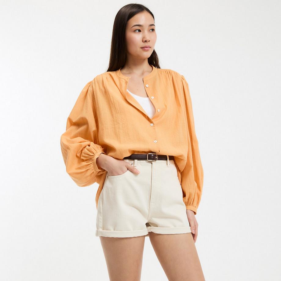 La Redoute Collections Lockere Bluse mit Ballonärmeln  