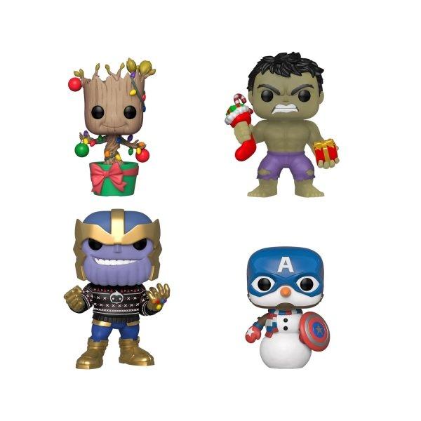 Funko  POP - Pack de 4 - Marvel - Marvel - Holiday 