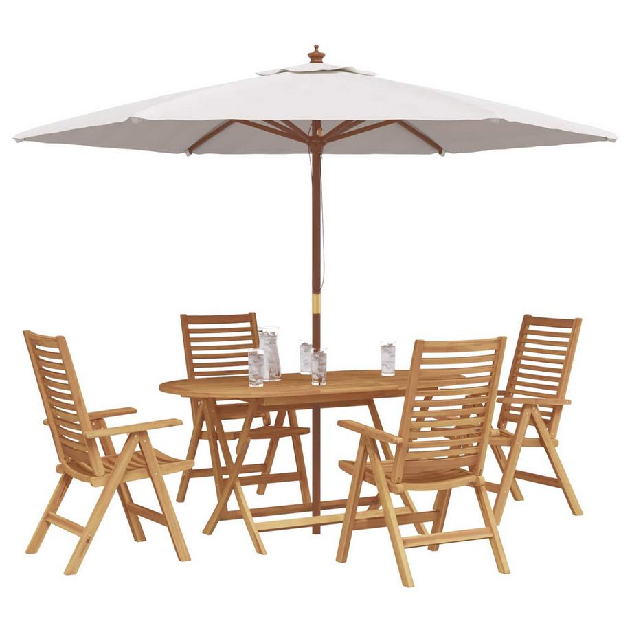 VidaXL Ensemble de salle à manger pour jardin teck massif  