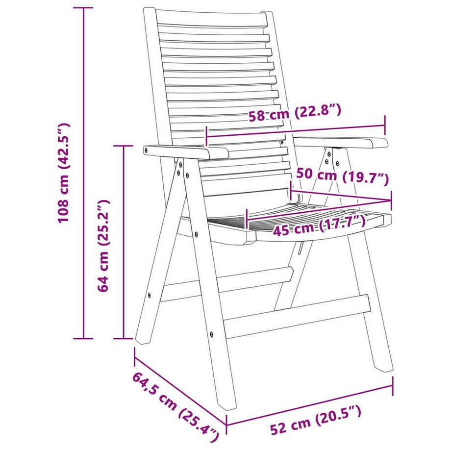 VidaXL Ensemble de salle à manger pour jardin teck massif  