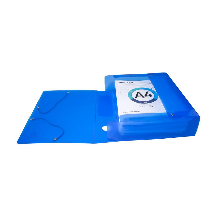 Exacompta Archivbox aus PP 700µ, Rücken 25mm, 25x33cm für DIN A4 - Iderama - x 6  