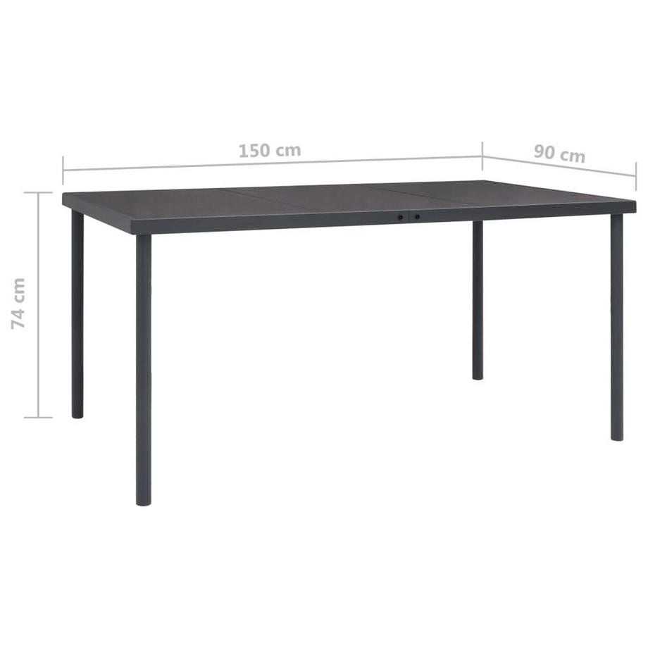 VidaXL Gartentisch stahl  