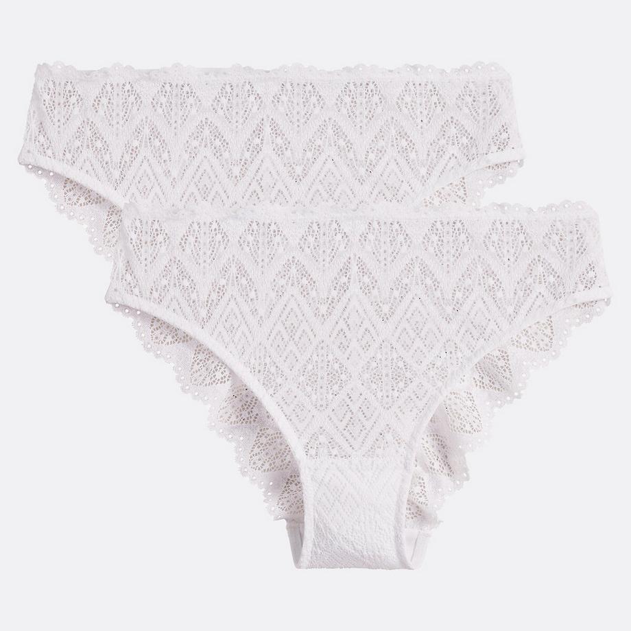 La Redoute Collections Lison Confezione da 2 Slip in Pizzo  