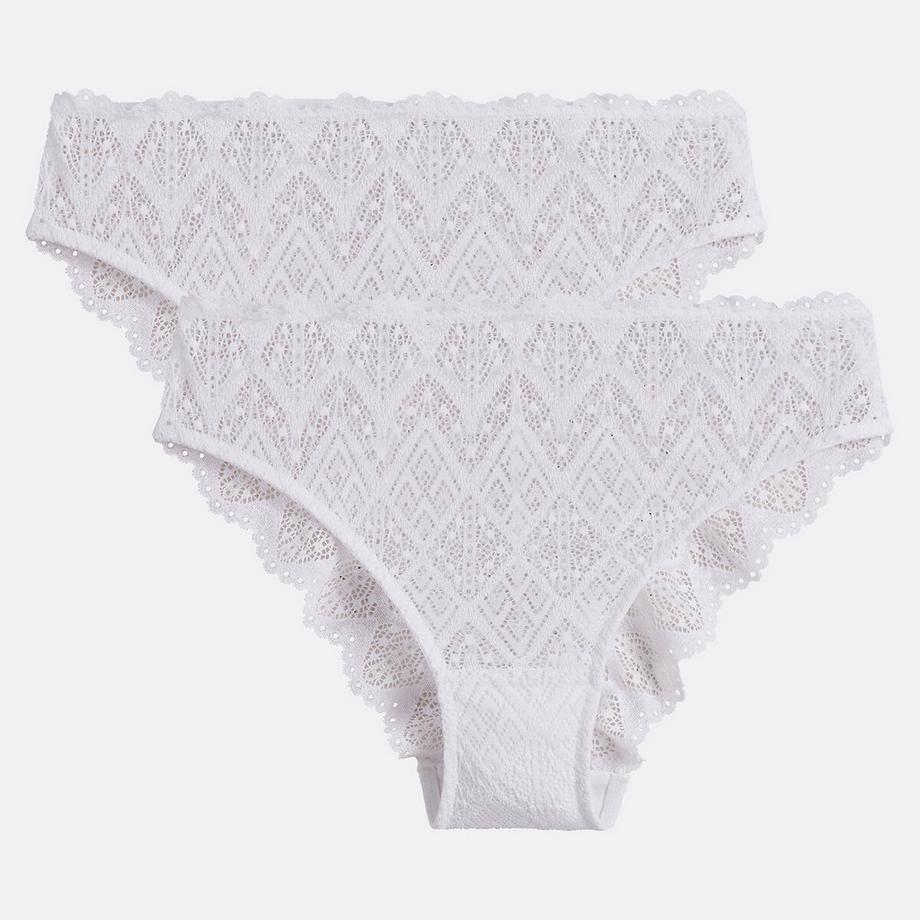 La Redoute Collections Lison Confezione da 2 Slip in Pizzo  