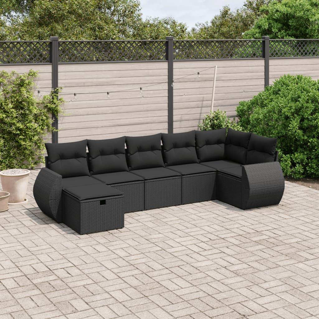 VidaXL set divano da giardino Polirattan  