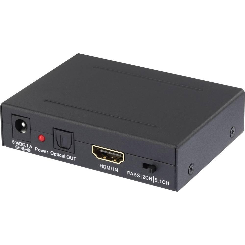 SpeaKa Professional  2 Port HDMI Audio Extraktor mit Toslink und Cinch Audio (R/L) 