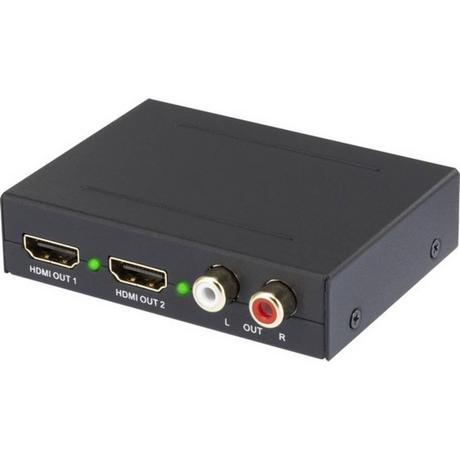 SpeaKa Professional  2 Port HDMI Audio Extraktor mit Toslink und Cinch Audio (R/L) 