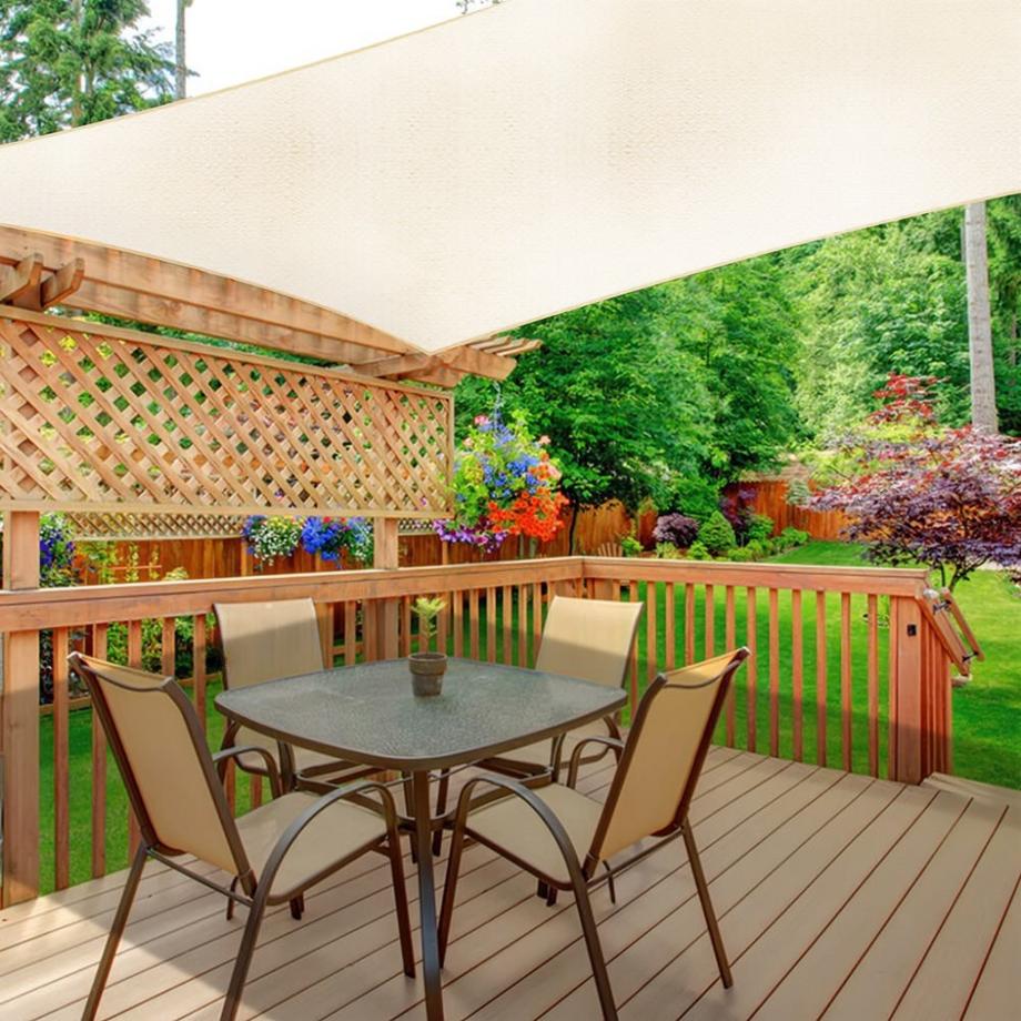 B2X Rechteckiges Sonnenschutzsegel, wasserdichtes Vordach 2x3m ModernHome - Beige  