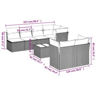 VidaXL Garten sofagarnitur poly-rattan  