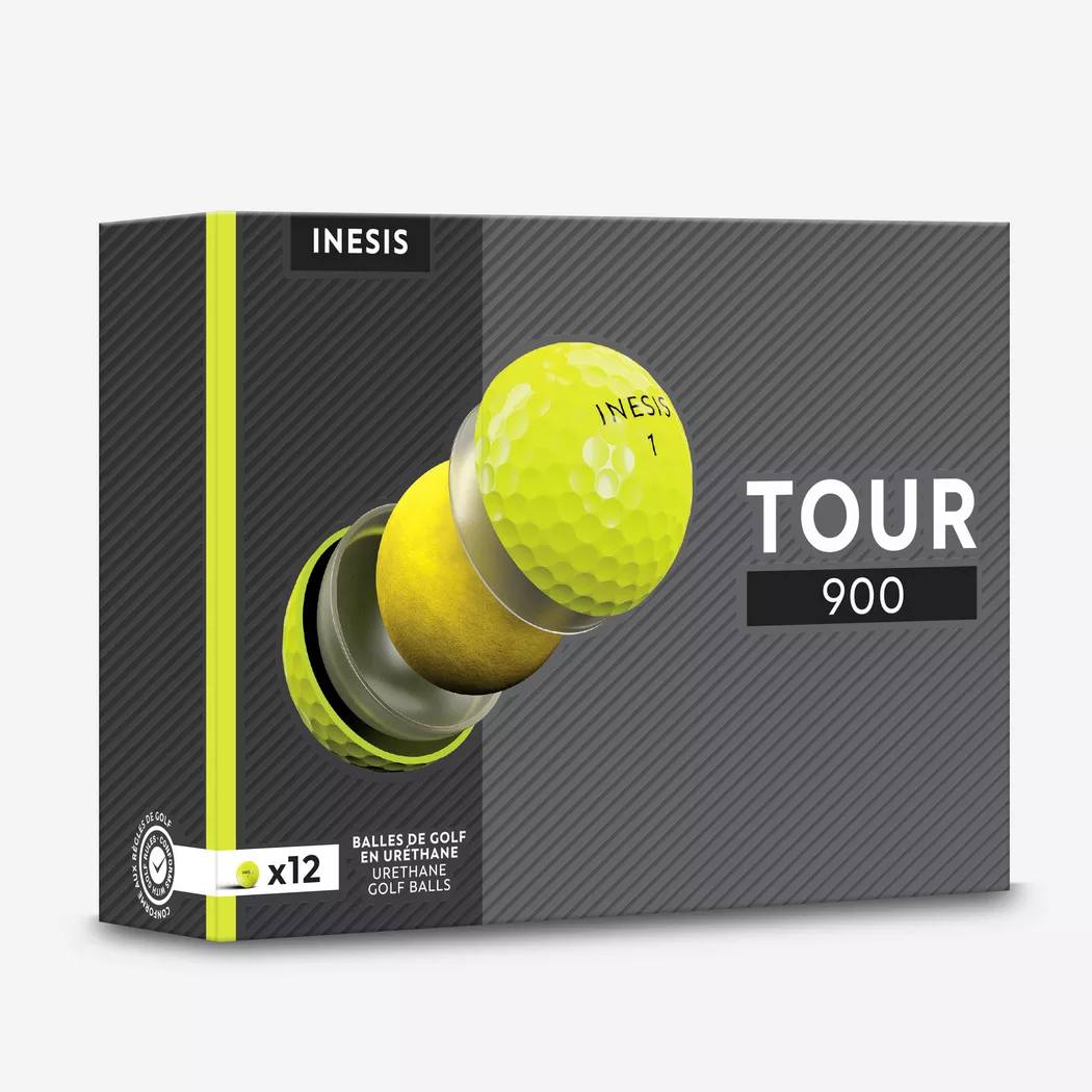 INESIS - Golfball TOUR 900, One Size, Gelb Bunt