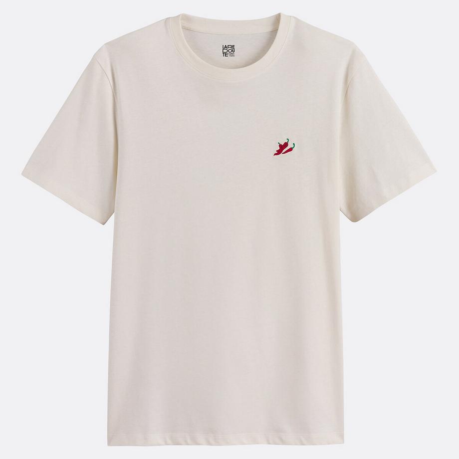La Redoute Collections T-Shirt Regular Fit mit aufgestickter Chili-Schote  