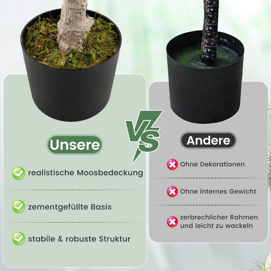 Northix Albero di magnolia artificiale - 18 fiori  