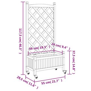 VidaXL Jardinière bois  