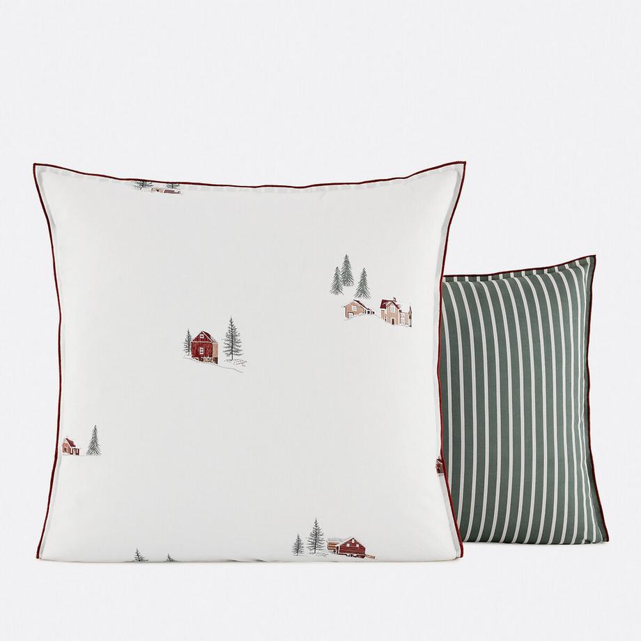 Taie d'oreiller en coton lavé