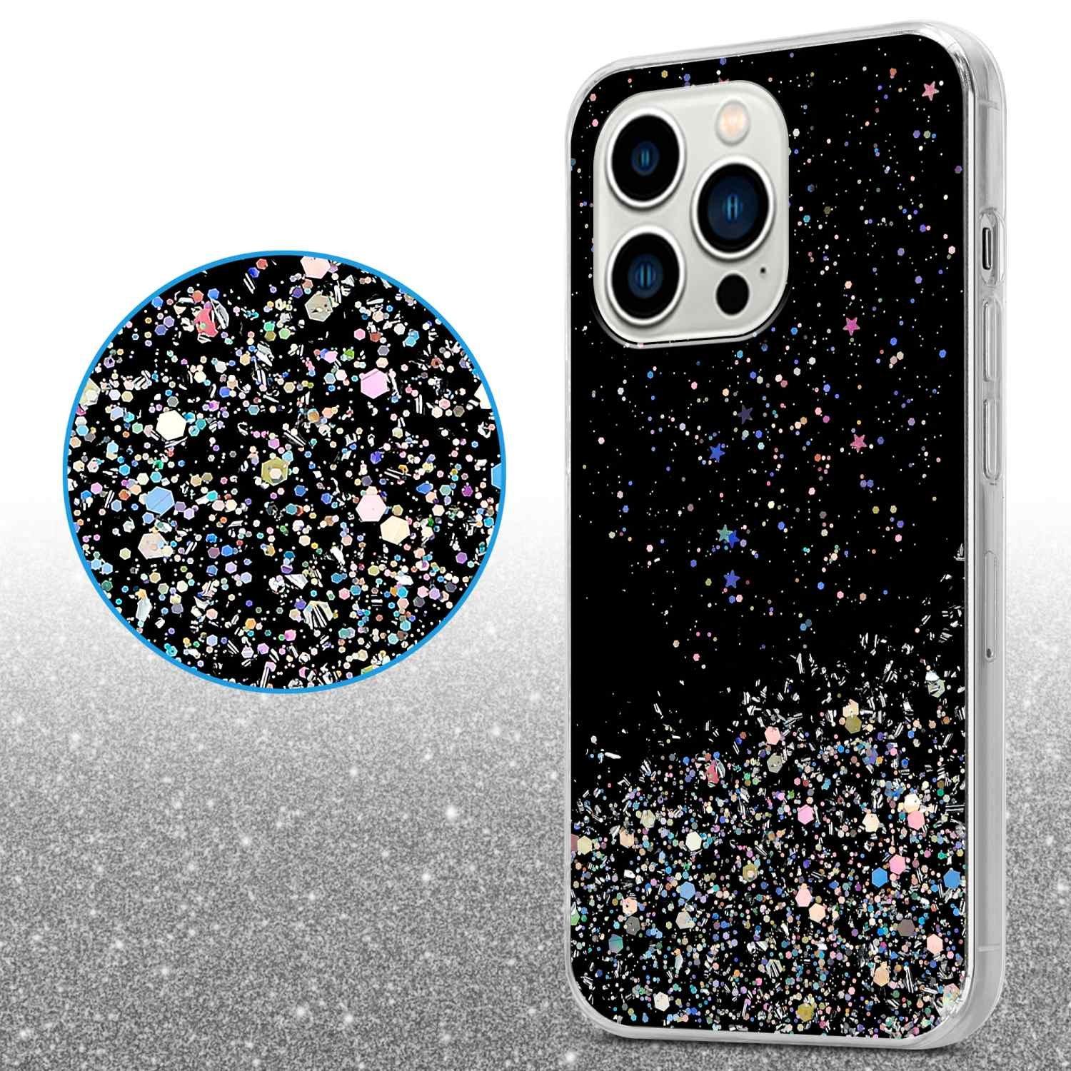 Cadorabo  Hülle für Apple iPhone 14 PRO MAX TPU Silikon mit funkelnden Glitter 