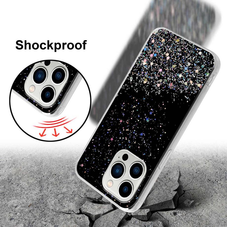 Cadorabo  Hülle für Apple iPhone 14 PRO MAX TPU Silikon mit funkelnden Glitter 