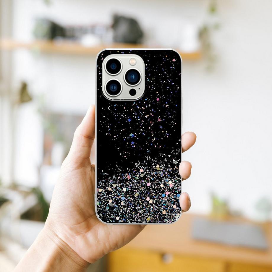 Cadorabo  Hülle für Apple iPhone 14 PRO MAX TPU Silikon mit funkelnden Glitter 