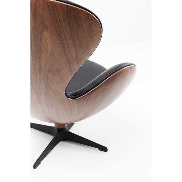 mutoni Drehsessel Lounge Black Walnut  