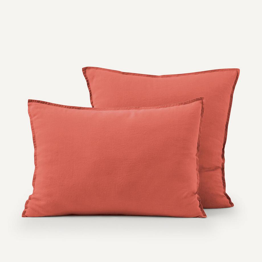 Taie d'oreiller lin lavé