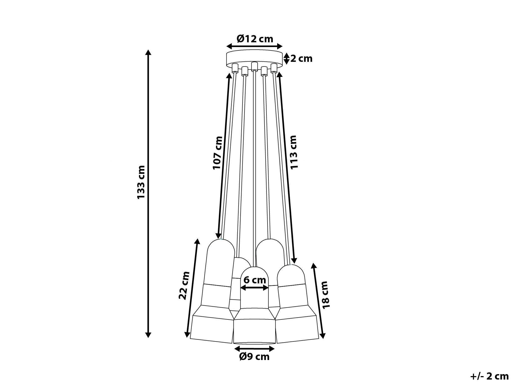 Beliani Lampe suspension en Béton Moderne APURE  