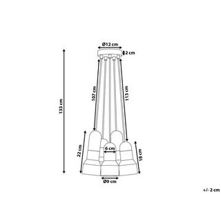 Beliani Lampe suspension en Béton Moderne APURE  