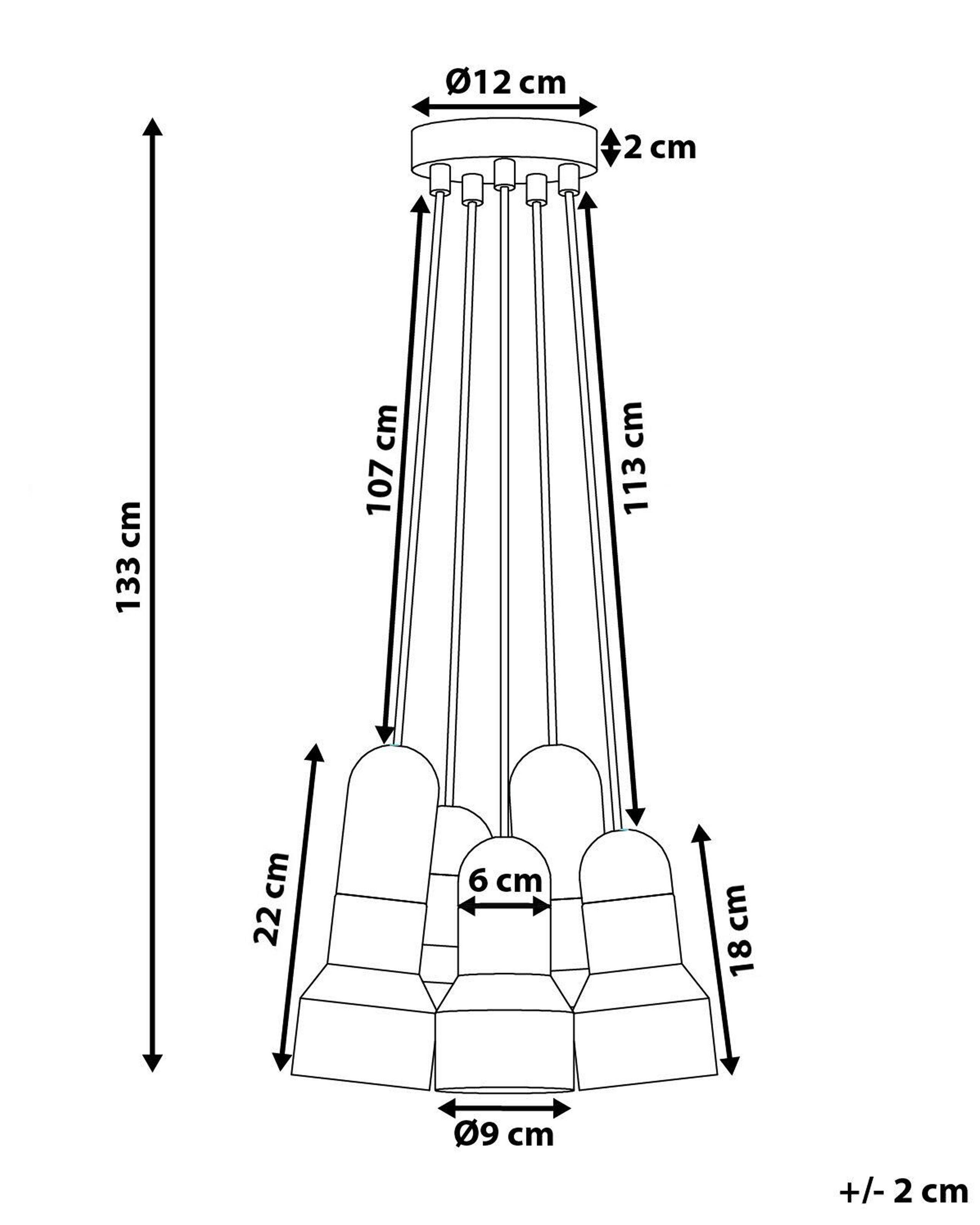 Beliani Lampe suspension en Béton Moderne APURE  