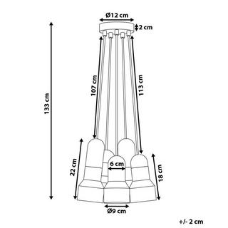 Beliani Lampe suspension en Béton Moderne APURE  